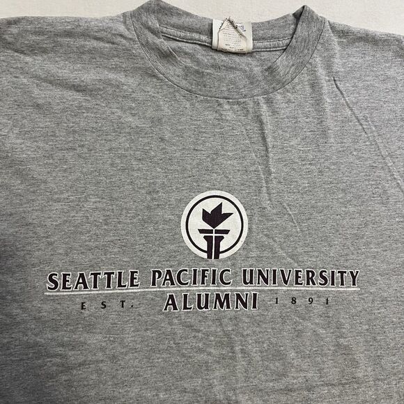 Vintage SPU Seattle Pacific University T-Shirt Mens Size Large Graphic Print Tee - Picture 7 of 8